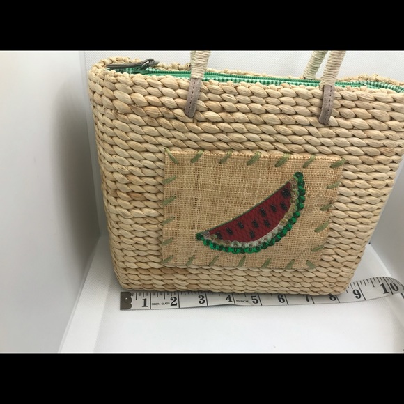 Straw Bag Watermelon Detail - Picture 6 of 6